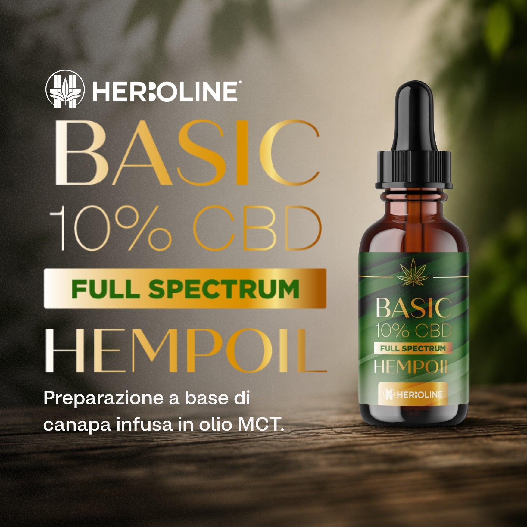 Olio CBD BASIC 10% Full Spectrum | 30ml | La scelta premium 100% naturale per ritrovare equilibrio quando tutto corre troppo veloce