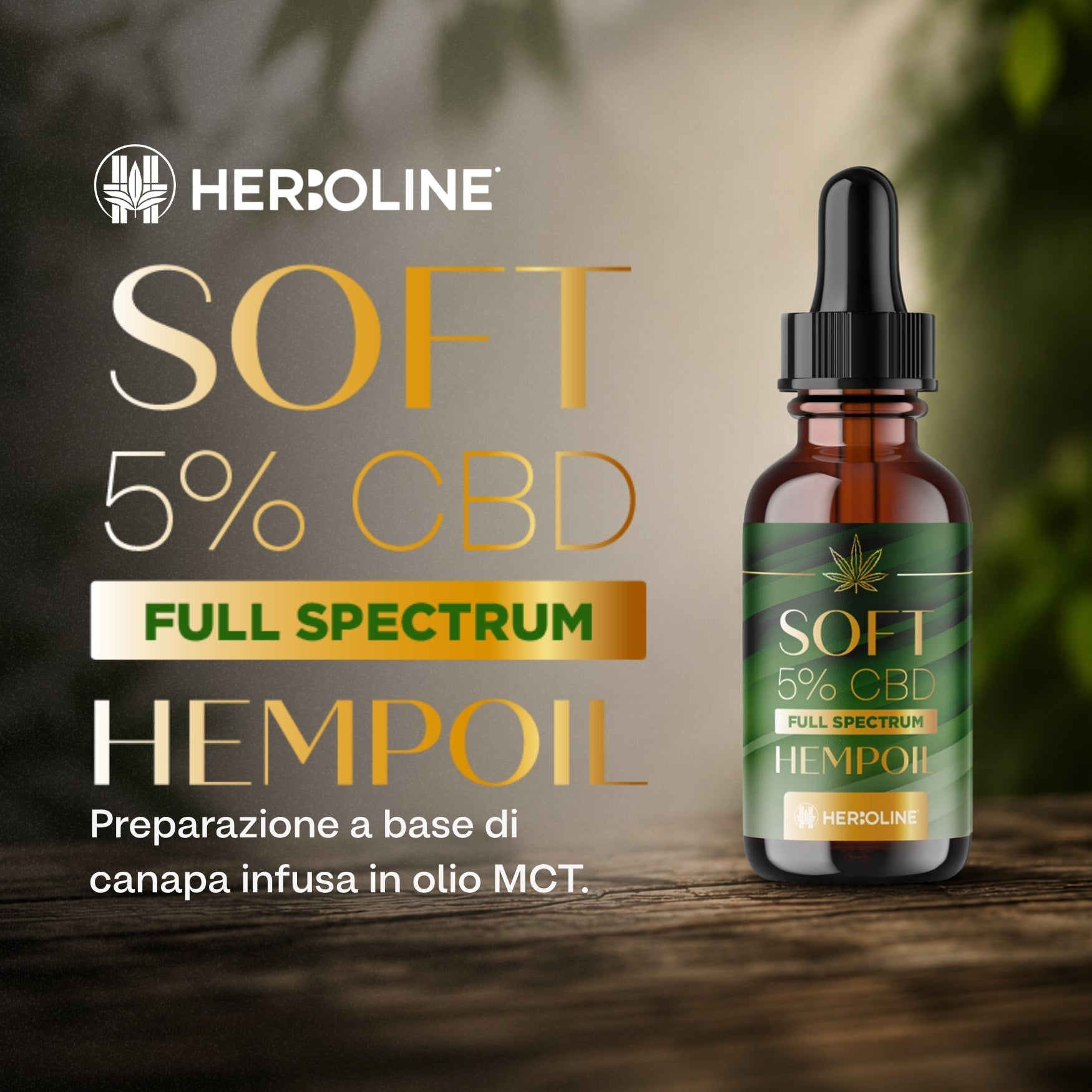 Olio CBD SOFT 5% Full Spectrum | 30ml | La scelta premium 100% naturale per ritrovare equilibrio quando tutto corre troppo veloce