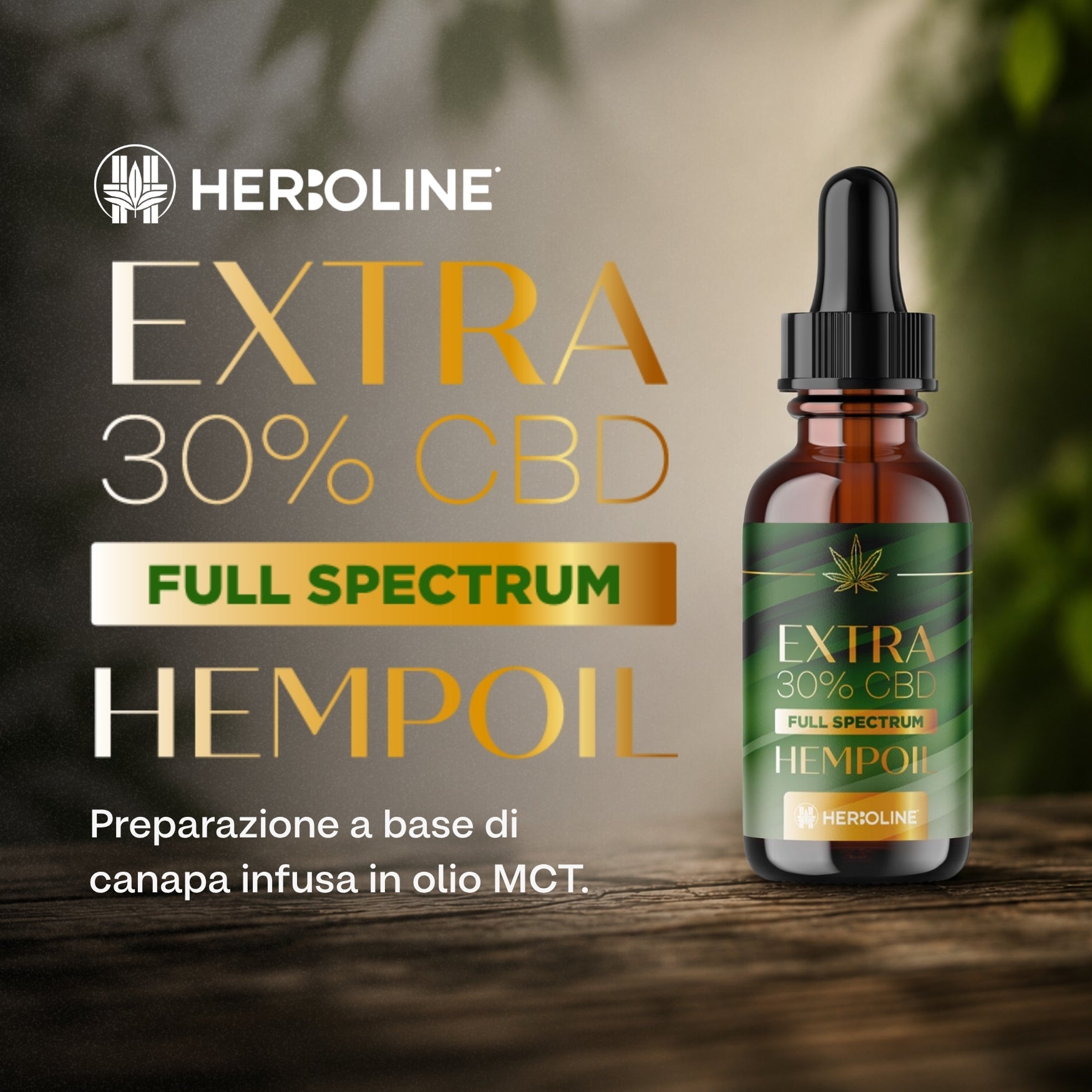 Olio CBD EXTRA 30% Full Spectrum | 30ml | La scelta premium 100% naturale per ritrovare equilibrio quando tutto corre troppo veloce